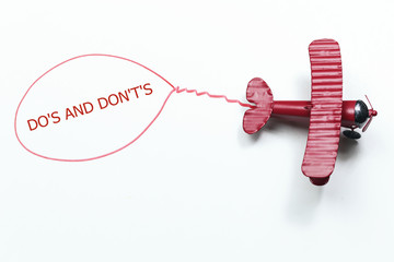 Do's and Don't's Message written 