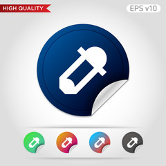 Fototapeta premium Clip icon. Button with clip icon. Modern vector.