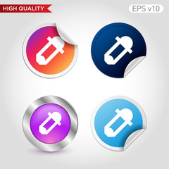 Clip icon. Button with clip icon. Modern vector.