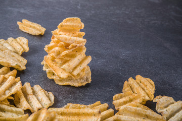 Crisps with tomato flavor.