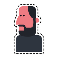 man cartoon icon over white background. colorful design. vector illustration