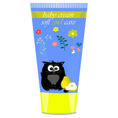 Baby cream tube with kids design