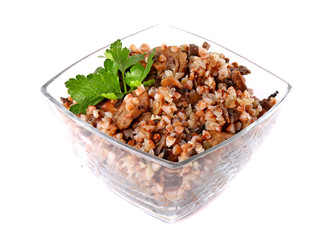 Buckwheat kasha with mushrooms