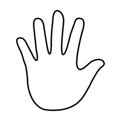 hand human silhouette icon vector illustration design