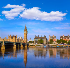 Fototapeta na wymiar Big Ben Clock Tower and thames river London