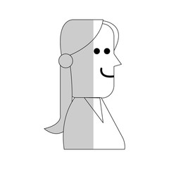 woman cartoon icon over white background. vector illustration