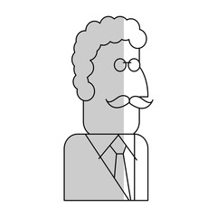 businessman cartoon icon over white background. vector illustration