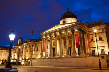 Fototapeta na wymiar London National Galelery in Trafalgar Square