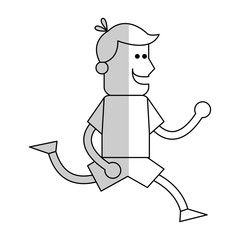 boy cartoon icon over white background. vector illustration