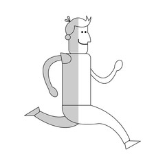 man cartoon icon over white background. vector illustration