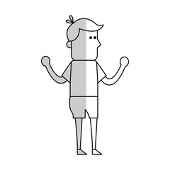 boy cartoon icon over white background. vector illustration