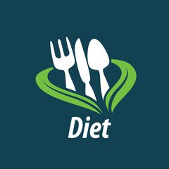 Fototapeta premium vector logo for diet