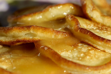 Pancakes with honey