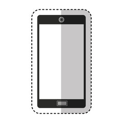 smartphone technology line icon vector illustration design