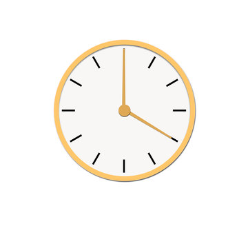 Clock icon, illustration of a flat design 