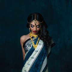 Beautiful indian girl in a traditional clothing