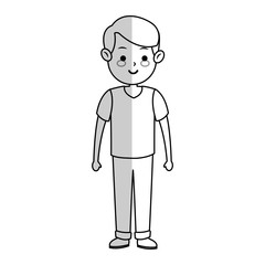 boy cartoon icon over white background. vector illustration