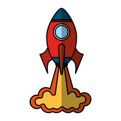 rocket launcher isolated icon vector illustration design