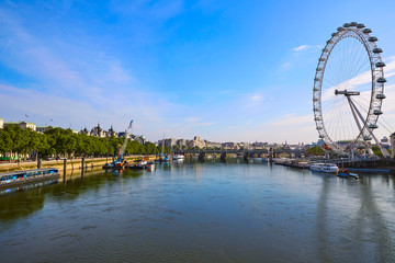 London Skyline from Thames river