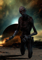 Fototapeta premium 3D rendering of a creepy monster