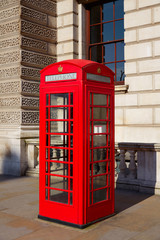 Obraz premium London old red Telephone box