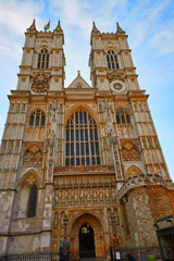 Fototapeta na wymiar London Westminster Abbey facade
