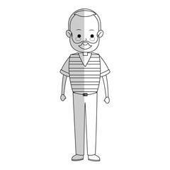 Fototapeta premium old man cartoon icon over white background. vector illustration