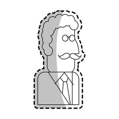 businessman cartoon icon over white background. vector illustration