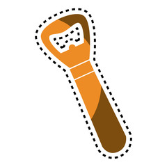Bottle opener drink isolated icon vector illustration design