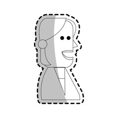 woman cartoon icon over white background. vector illustration