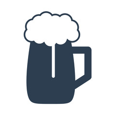 Vector beer Icon on white background. Vector illustration