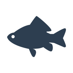 Fish icon on white background. Vector illustration