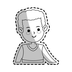 boy cartoon icon over white background. vector illustration