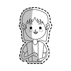 woman cartoon icon over white background. vector illustration