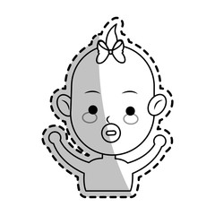 baby cartoon icon over white background. vector illustration