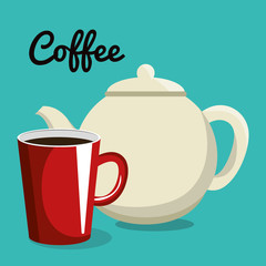 delicious coffee always fresh poster vector illustration design