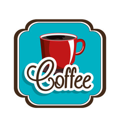 delicious coffee always fresh poster vector illustration design