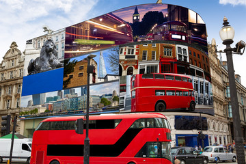 Fototapeta na wymiar Piccadilly Circus London digital photomount