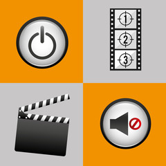 mobile media player icons vector illustration design