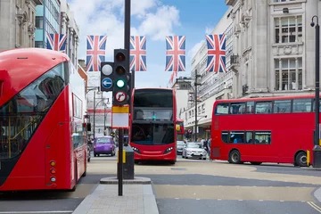 Foto op Canvas Londen bus Oxford Street W1 Westminster © lunamarina