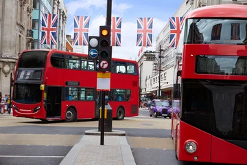 Fotobehang London bus Oxford Street W1 Westminster © lunamarina