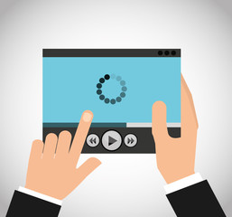 mobile media player icons vector illustration design