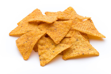 Fototapeta premium Nachos chips, isolated on white background.