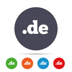 Domain DE sign icon. Top-level internet domain.
