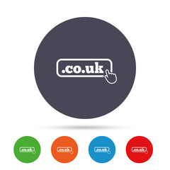 Domain CO.UK sign icon. UK internet subdomain.