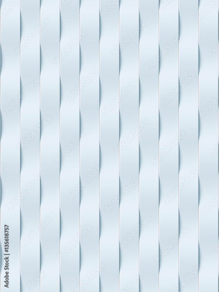 Poster White wave band abstract surface pattern. 3d rendering