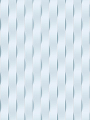 White wave band abstract surface pattern. 3d rendering
