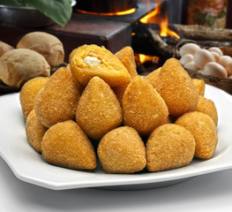 Coxinha de Galinha - Brazilian deep fried chicken snack, popular