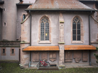 Bicycle in church yard