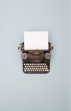 Top View Retro Typewriter Banner